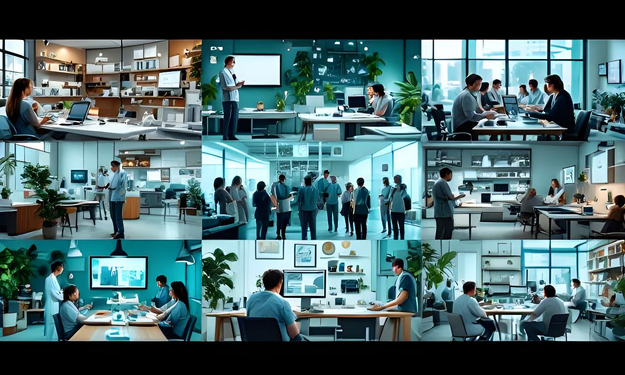 Collage-style Melbourne workplace scenes showing healthcare, tech, retail, and clinic teams